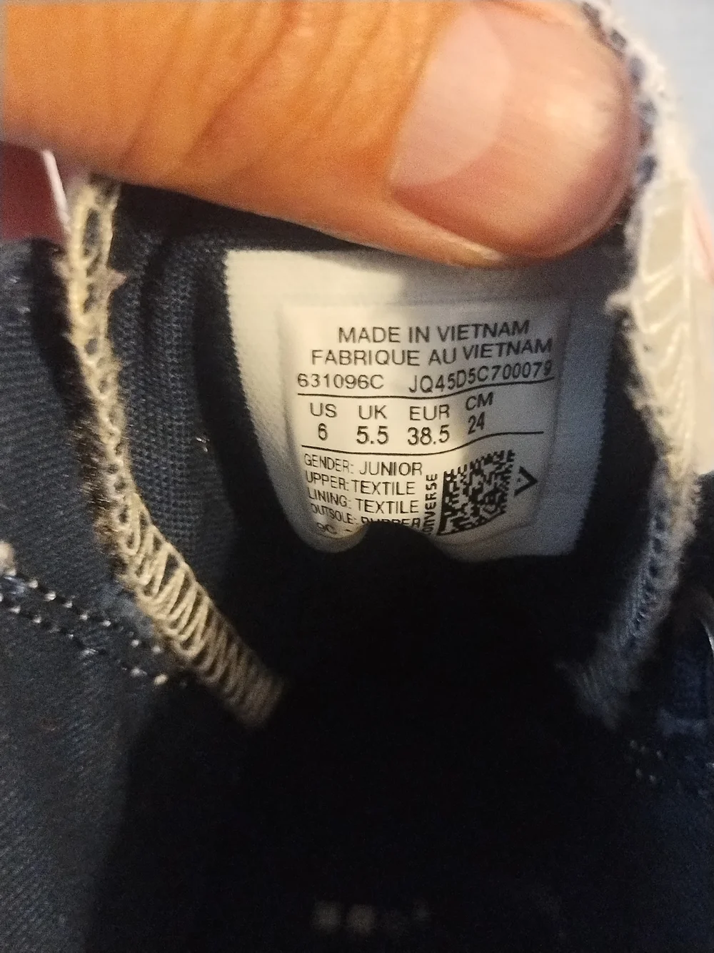 Converse Chuck Taylor Size 6 Junior Hi Tops Gray American Flag Stars and Stripes